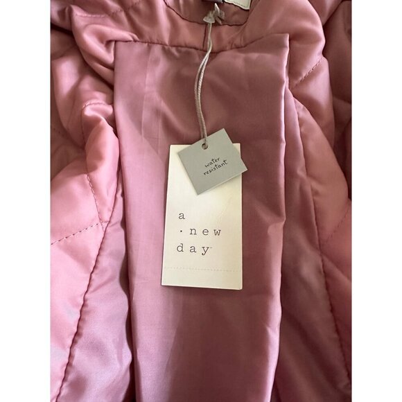 A New Day Women's Bomber Jacket - Dusty Rose, Berry Pink Mauve Quilted Size S - Picture 7 of 11
